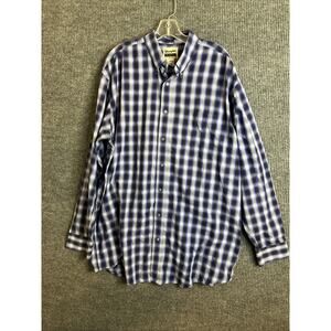 Wrangler Riata Mens Purple Plaid Button Up Shirt Size 2XL Long Sleeve Western